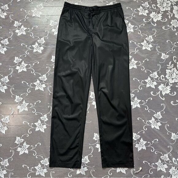 T Alexander Wang Black Satin Jogger Style Pant Sz Small - Picture 2 of 16